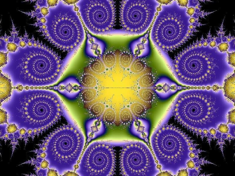 Fractal Spiral Pattern — Purple