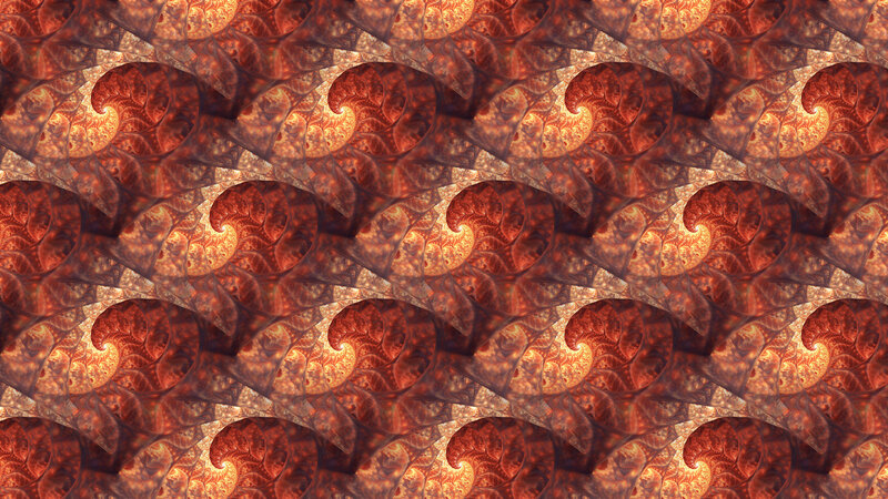 Fractal Spiral Pattern — Red, Complex, Abstract, Texture