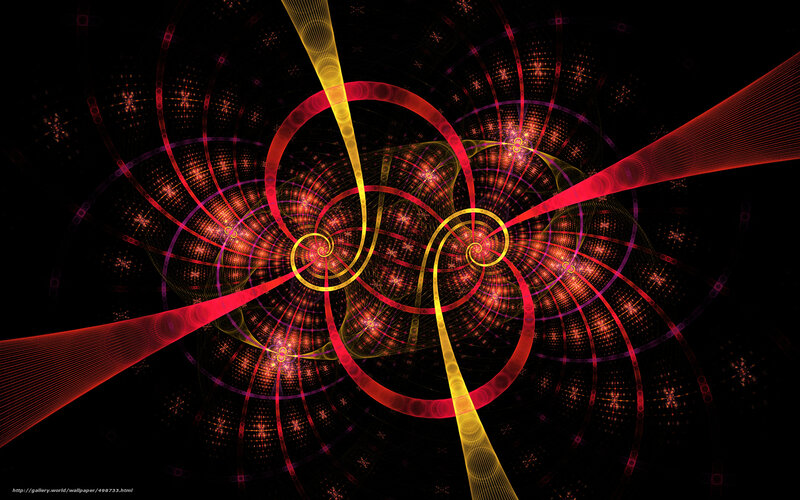Fractal Spiral Pattern — Red, Dynamic