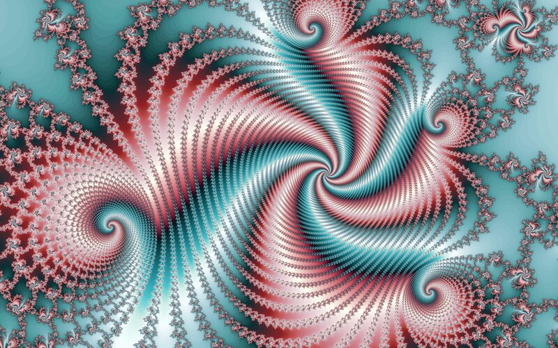 Fractal Spiral Pattern — Red, Hypnotic, Abstract, Spirals, Colors