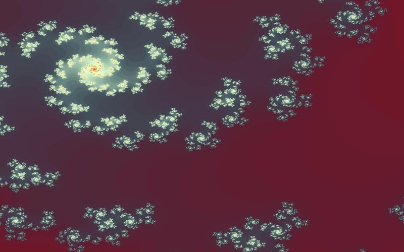 Fractal Spiral Pattern — Red, Hypnotic, Digital Art, Color Gradient