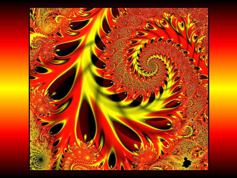 Fractal Spiral Pattern — Red, Intense