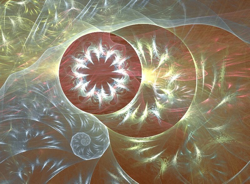 Fractal Spiral Pattern — Red