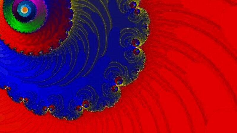 Fractal Spiral Pattern — Red, Vibrant