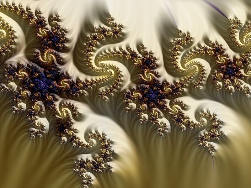 Fractal Spiral Pattern — White, Complex, Abstract
