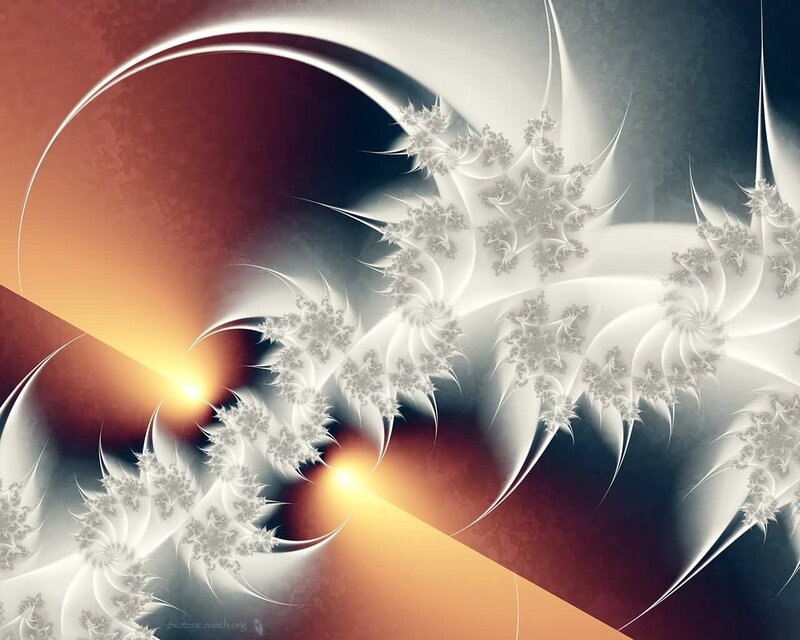 Fractal Spiral Pattern — White, Dramatic