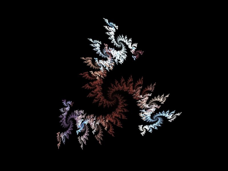 Fractal Spiral Pattern — White, Mysterious