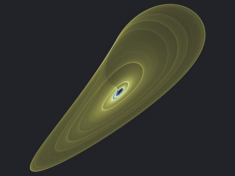 Fractal Spiral Pattern — Yellow, Calm