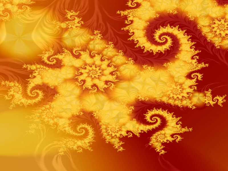 Fractal Spiral Pattern — Yellow, Dynamic