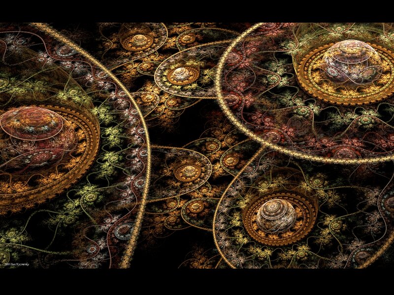Fractal Spiral Patterns — Black, Complex, Digital Art, Spirals