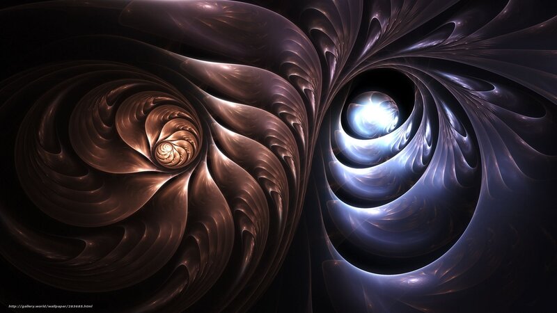 Fractal Spiral Patterns — Black, Dramatic, Digital Art