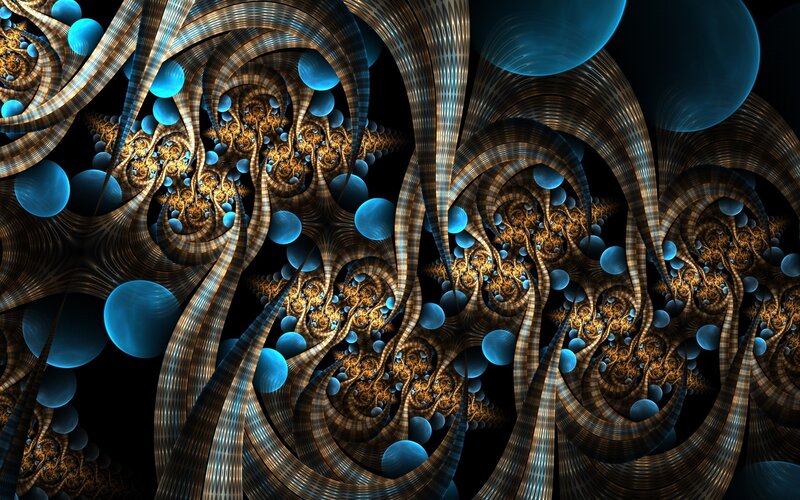 Fractal Spiral Patterns — Black, Mystical