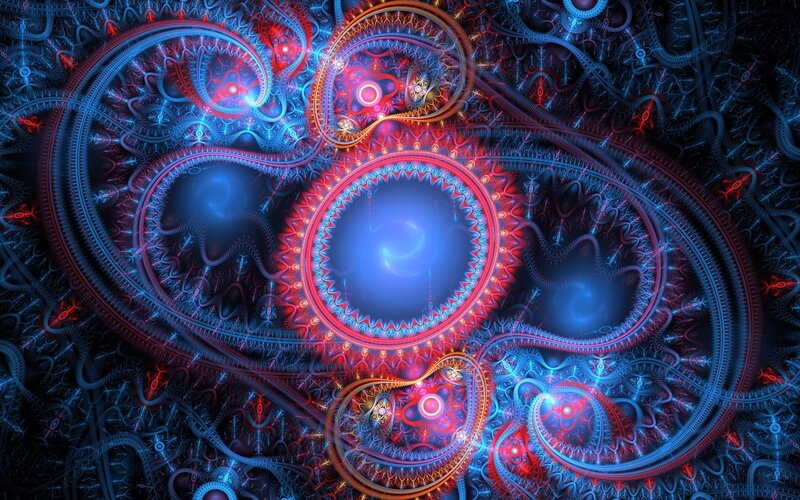 Fractal Spiral Patterns — Blue, Hypnotic, Digital Art, Spirals