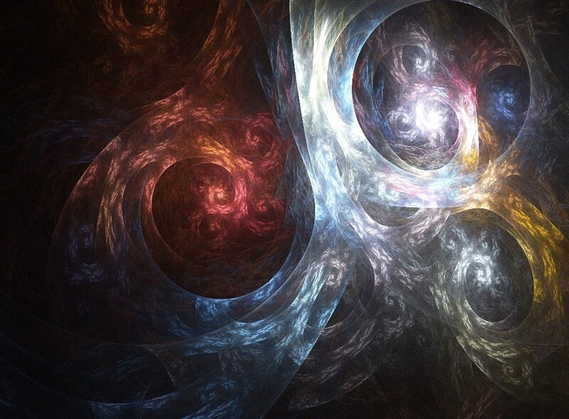Fractal Spiral Patterns — Blue, Mystical, Abstract, Spirals