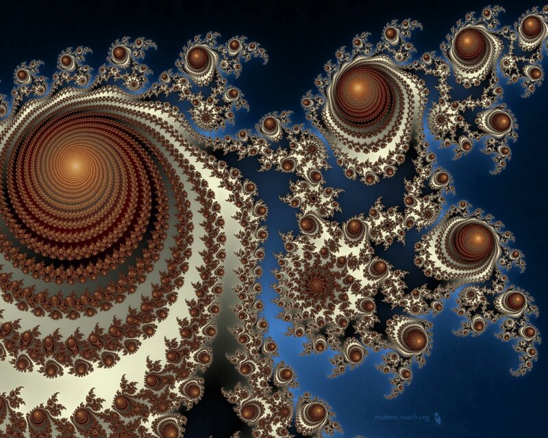 Fractal Spiral Patterns — Brown, Complex