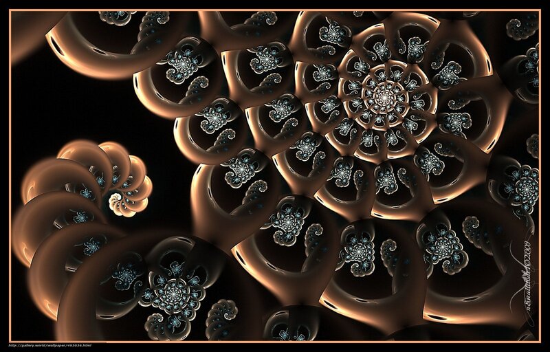 Fractal Spiral Patterns — Brown, Mysterious