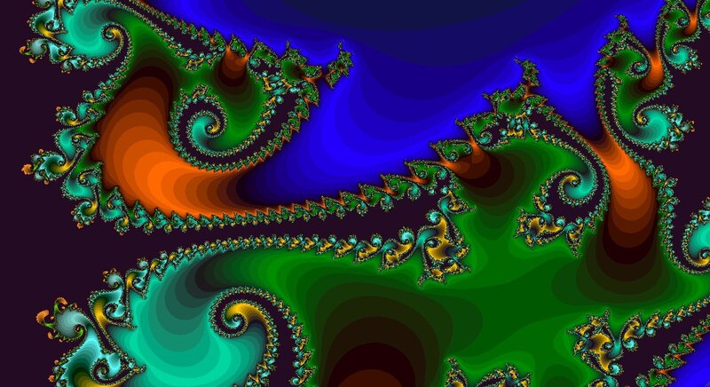 Fractal Spiral Patterns — Green, Hypnotic
