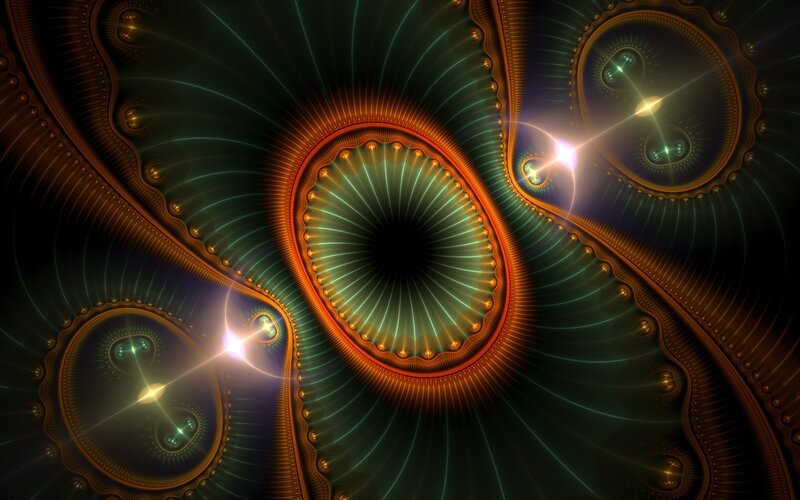 Fractal Spiral Patterns — Green
