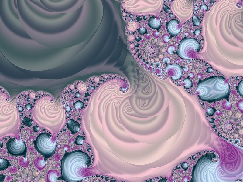 Fractal Spiral Patterns — Pink, Hypnotic, Digital Art