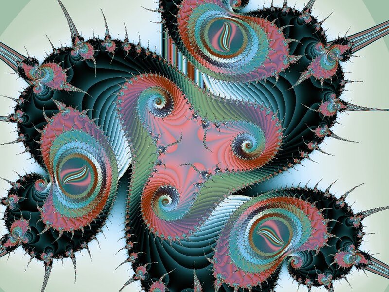 Fractal Spiral Patterns — Pink, Hypnotic