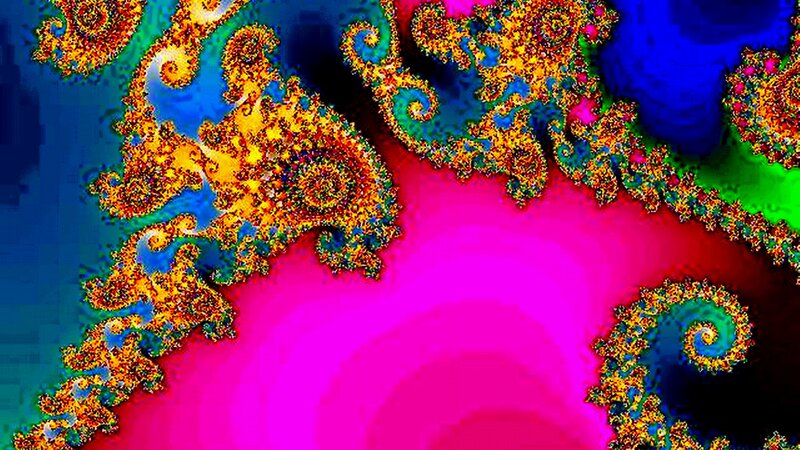 Fractal Spiral Patterns — Pink