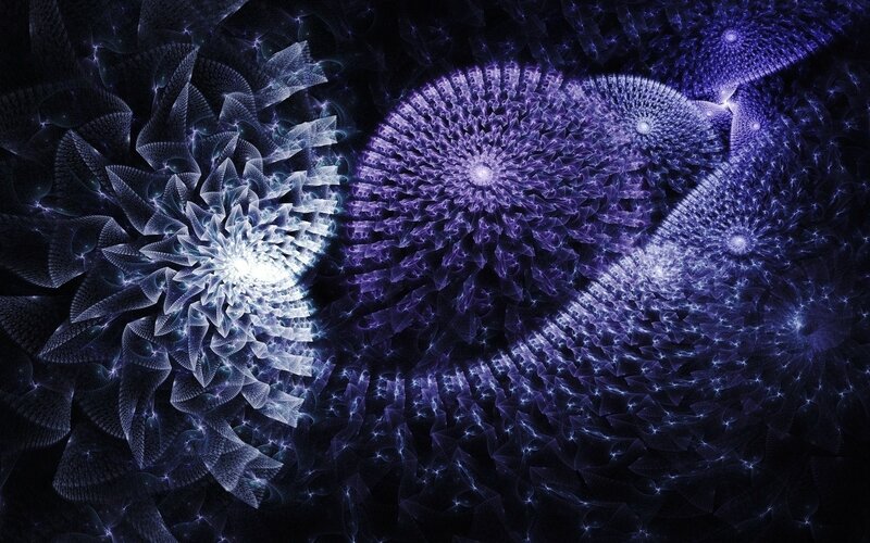 Fractal Spiral Patterns — Purple