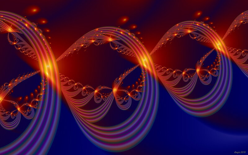 Fractal Spiral Patterns — Red