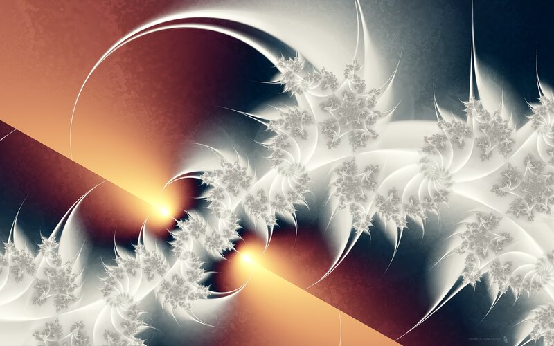 Fractal Spiral Patterns — White