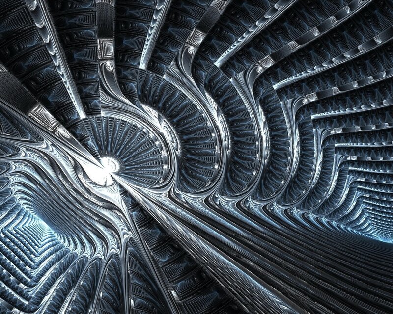 Fractal Spiral Structure — Black