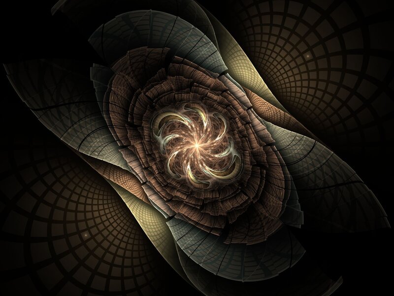 Fractal Spiral Structure — Brown