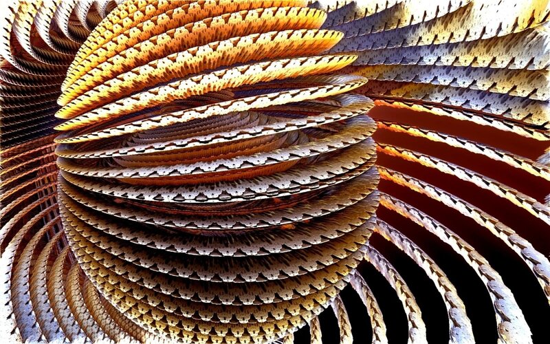 Fractal Spiral Structure — Gold