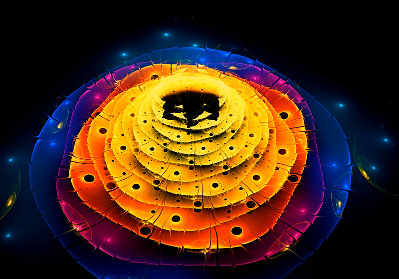 Fractal Spiral Structure — Yellow
