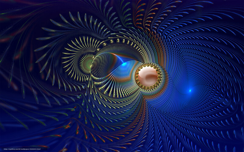 Fractal Spiral Tunnel — Blue, Hypnotic, Digital Art
