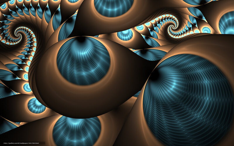 Fractal Spiral Tunnel — Brown, Hypnotic