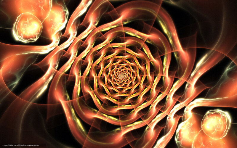 Fractal Spiral Tunnel — Red, Dramatic