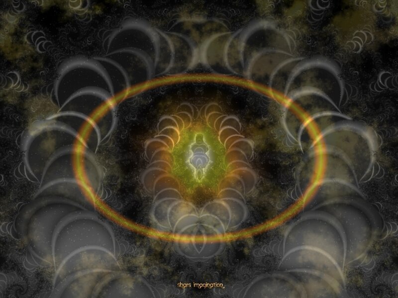 fractal spiral with glowing center