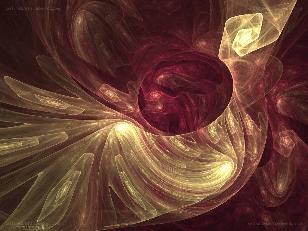 Fractal spiral with glowing light