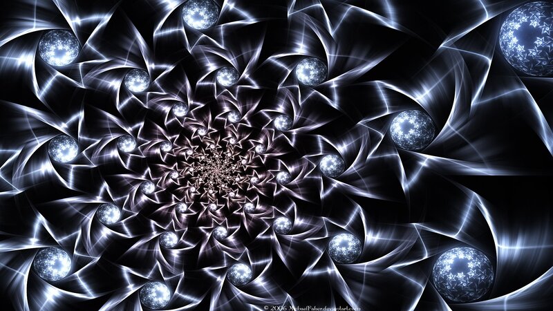 Fractal Spiral with Spheres