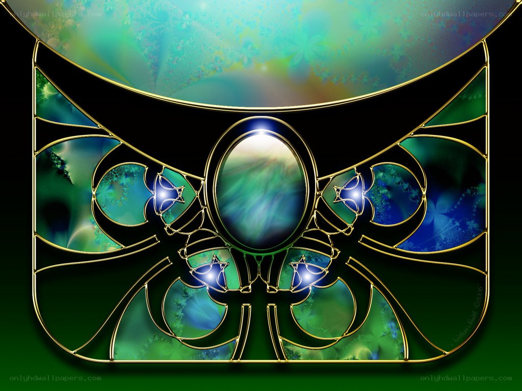 fractal stained glass design