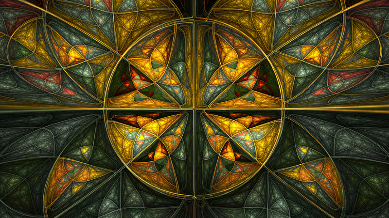 Fractal stained glass pattern