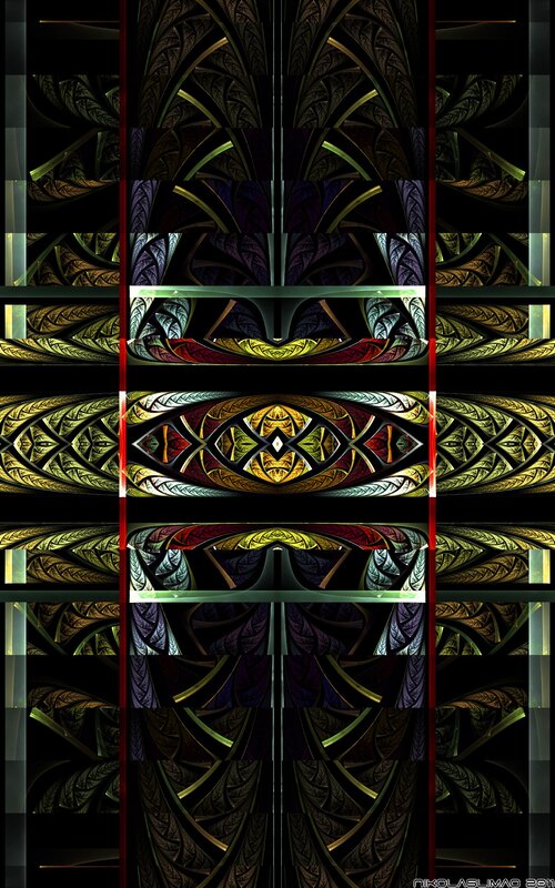Fractal stained glass pattern