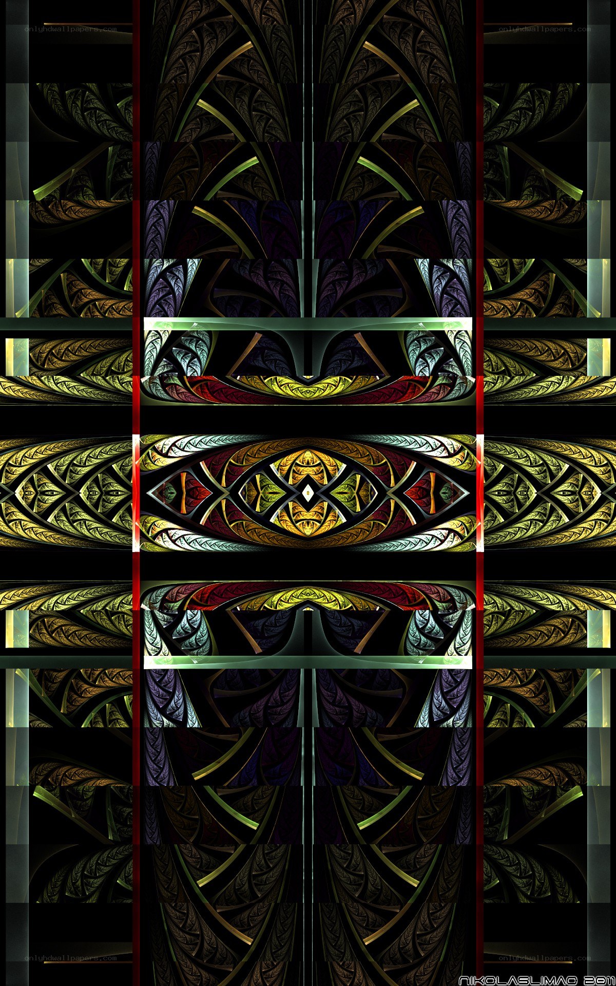 Fractal stained glass pattern