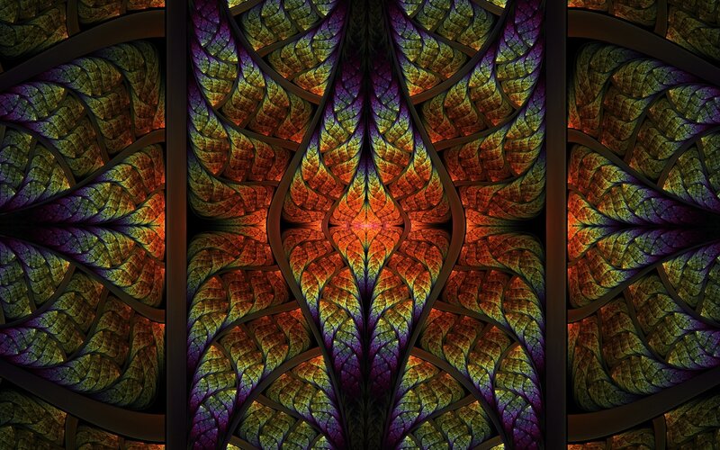 Fractal stained glass pattern