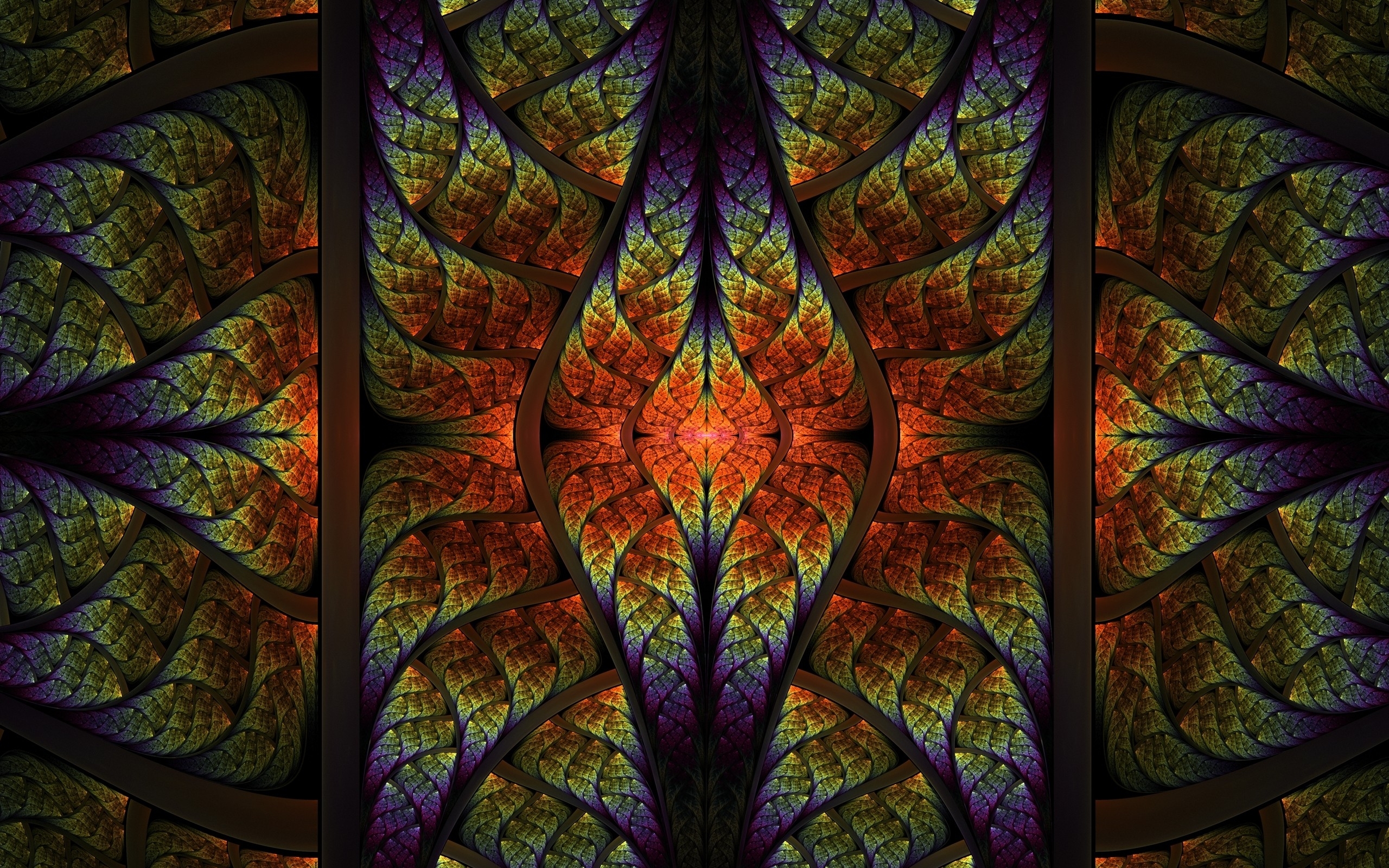 Fractal stained glass pattern