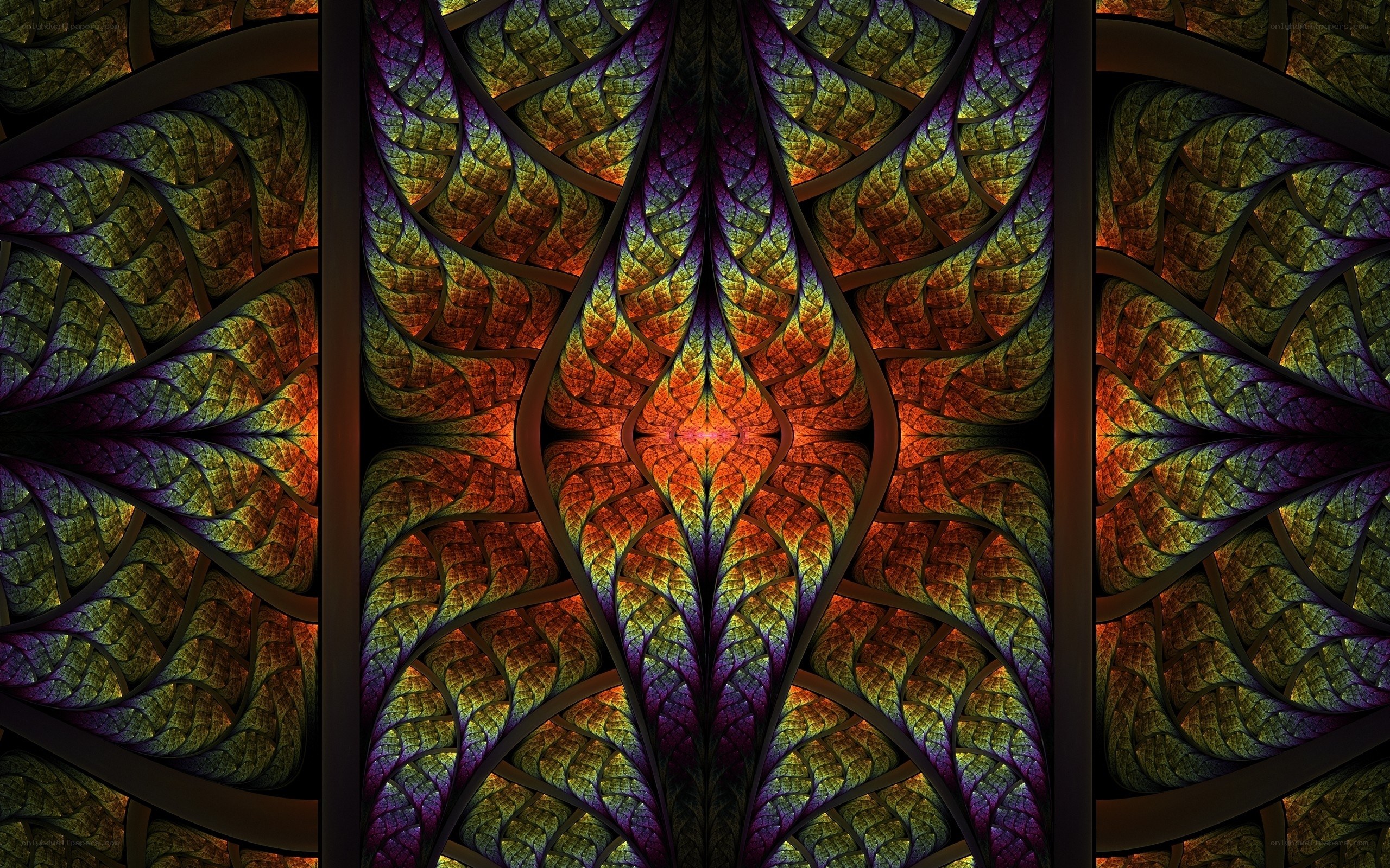 Fractal stained glass pattern