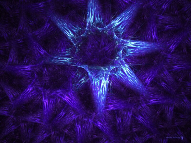 fractal star in purple and blue