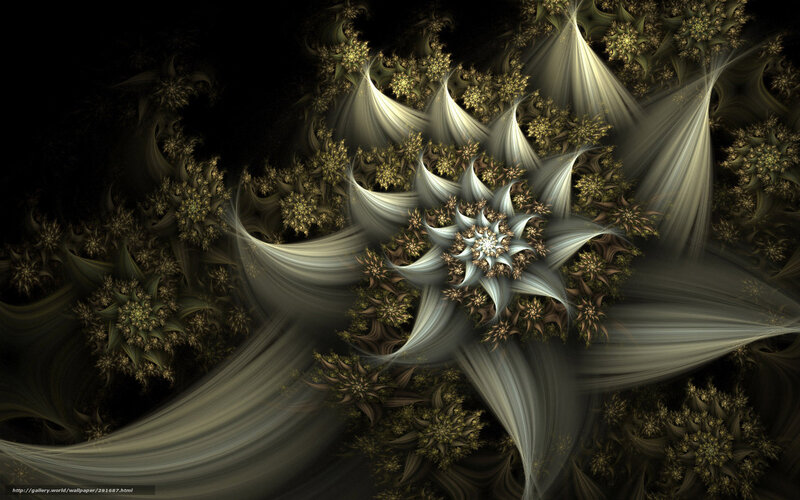 Fractal Star Pattern — Black, Dramatic, Digital Art