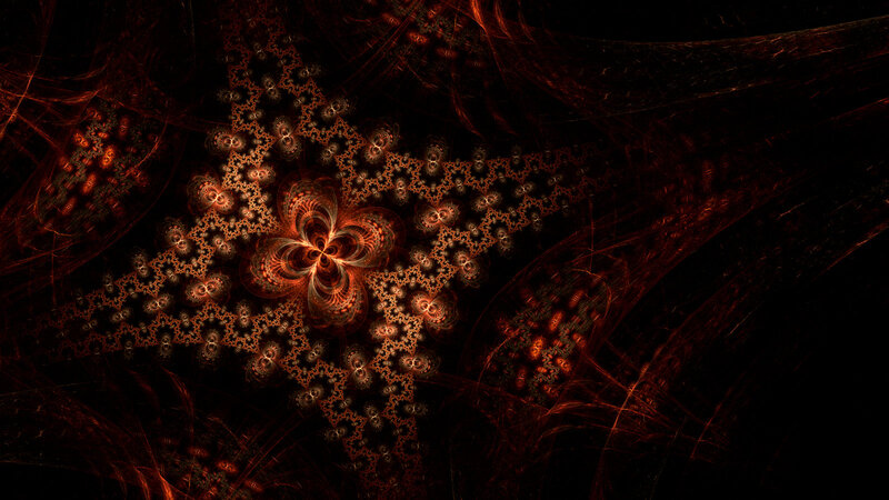 Fractal Star Pattern — Black