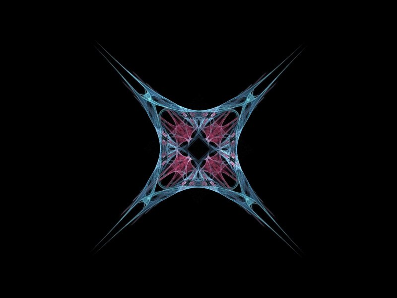 Fractal Star Pattern — Blue, Dramatic