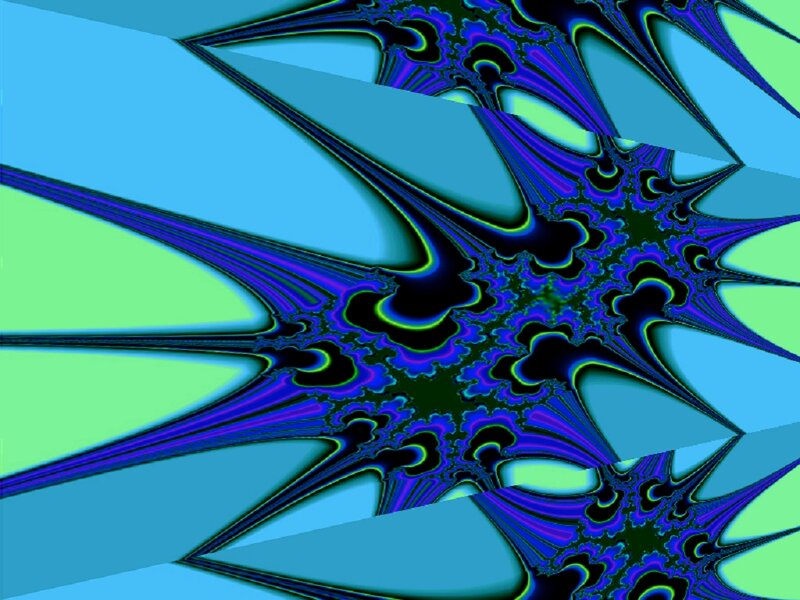 Fractal Star Pattern — Blue, Dynamic